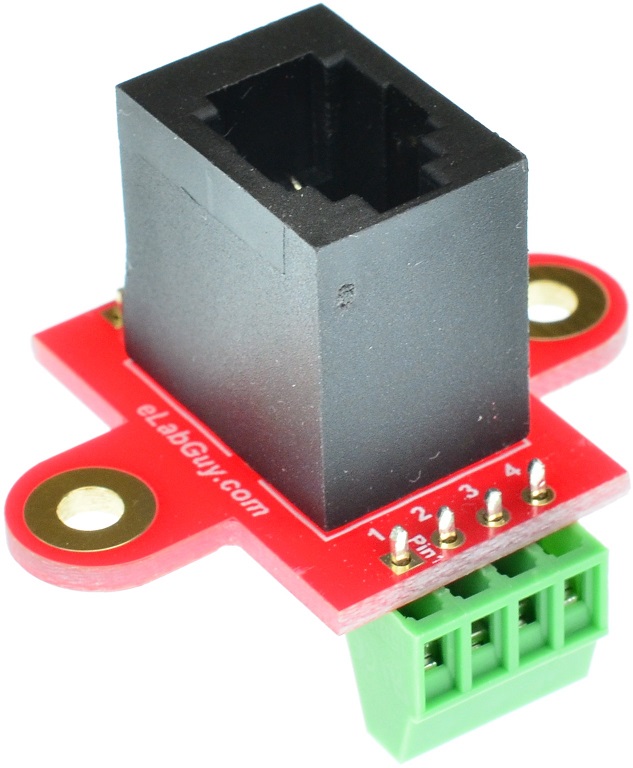 RJ9 RJ10 RJ22 4P4C vertical connector breakout board